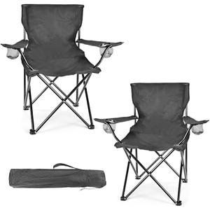 WEIDIORME 2 Pack Camping Chairs for Adults & Teens, 250LBS Capacity Foldable Portable Lightweight Chairs with Carry Bag, Compact Design for Camping, Beach, Picnics, and Outdoor Events