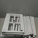 Fomcet 10FT x 10FT Backdrop Stand Heavy Duty with Base, White Portable Adjustable Pipe and Drape Backdrop Stand Kit, Square Metal Arch Party Frame for Wedding Birthday Parties Banquet Decorations