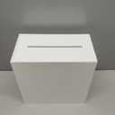 UNIQOOO White Acrylic Card Box w/Slot, Thick DIY Wedding Box Blank No Print, Large 10x10x5.5 in, for Reception Decoration Fundraiser Money Box Election Ballot Graduation Keepsake Party Favor
