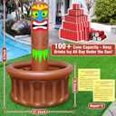 Luau Inflatable Tiki Cooler 47" Super Large Capacity (100+ Cans), Tropical Party Pool Beach Essentials, Instant Setup Portable Drink Cooler for Hawaiian Themed Outdoor Entertaining