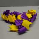 16PCS 8" Large Cheer Hair Bows Ponytail Holder Elastic Band Handmade for Cheerleading Teen Girls College Sports (Purple/Gold, 1 Count (Pack of 16))