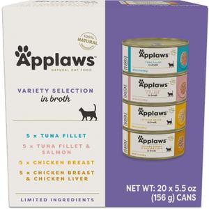 Applaws Fish & Chicken Variety in Broth Wet Cat Food 20-Pack 5.5 oz Cans (EXP 03/24/29)