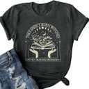 Halloween Shirts They Didn't Burn Witches They Burned Women T-Shirt Witchy Feminist Tee Tops (Large, Green)