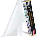 RENLITONG White Glitter HTV Heat Transfer Vinyl Rolls - 12 Inch x 5 feet Iron on Vinyl for T-Shirt and Silhouette, Easy to Cut & Weed for Heat Transfer Design (Glitter White)