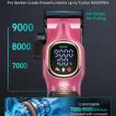 VGRPRO Professional Hair Clippers for Men, Professional Barber Clippers and Trimmer Set, Cordless Hair Clippers for Hair Cutting with Package Case, Powerful 9000 PRM Rechargable Electric (Pink)