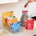 YouCopia FreezeUp Freezer Bin 12", BPA-Free Fridge Organizer with Adjustable Dividers and Handle for Frozen Food and Leftovers (Clear)