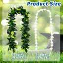2 Pack Hawaiian Maile and White Tuberose Graduation Lei 6.56ft Artificial Leaf Flower Necklaces for Wedding, Luau, Aloha Summer Party, School Ceremony, 2025 Graduation Gift