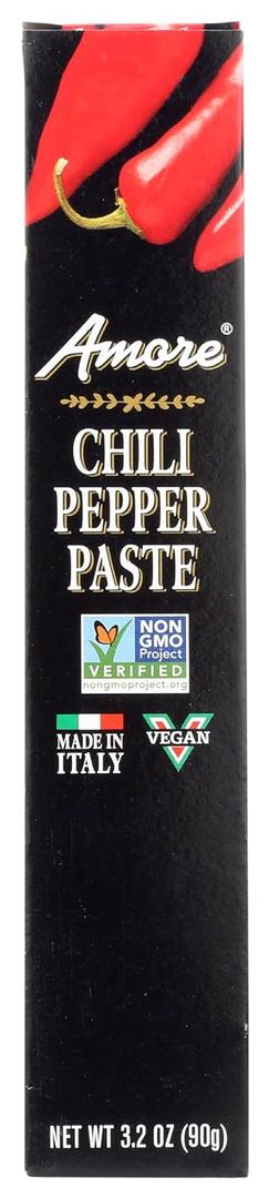 Amore All Natural Chili Pepper Paste, 3.2 Ounce Tube (EXP 11/30/27)