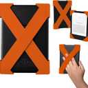 Strapsicle Hand Strap for Kindle Accessories Comfy Silicone Grip Alternative to Case or Cover Fits Paperwhite 7th/10th Gen & Most Kobos - Medium - Orange