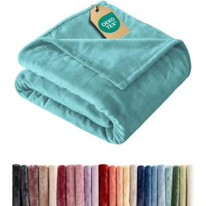 Ultra Soft Fleece Blanket Twin Size - Flannel Fleece Luxury Twin Blanket - Lightweight for Couch Bed Chair - Thick, Warm & Breathable - All Season Cozy Fuzzy, Anti-Static Microplush Bedding, Turqoise