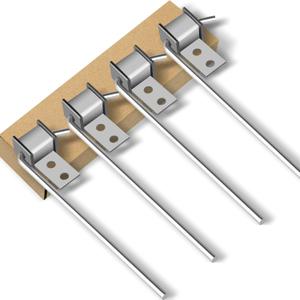 4Pcs Exhaust Hanger, Heavy Duty Stainless Steels Exhaust Hangers Muffler Hanger, Universal Exhaust Hanger Rod Kit for Car Exhaust System. 3/8" Rod 10" Long (4)