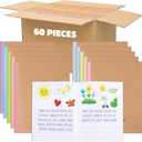 Henoyso 60 Pcs Primary Composition Notebook 9 3/4 x 7 1/2 Inch Kids Journal, Back to School Supplies, K-2 Primary Writing Notebook for Kids Student Draw and Write Story Journal (Macaron Color)