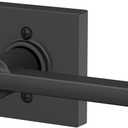 Schlage F10 LAT 622 COL Latitude Collins Passage Lever for Interior Hall and Closet, Matte Black