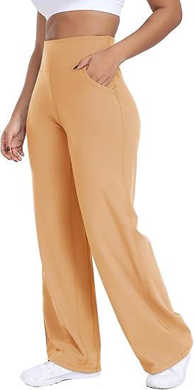 ESOFT Wide Leg Pants Women High-Waisted Yoga Work Dress Pants, Casual Sweatpants, Size S