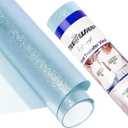 TECKWRAP Glitter HTV Heat Transfer Vinyl Roll - 10" x 5ft HTV Vinyl for Shirts, Iron on Vinyl for All Cutter Machine, Easy to Cut & Weed (Blue)