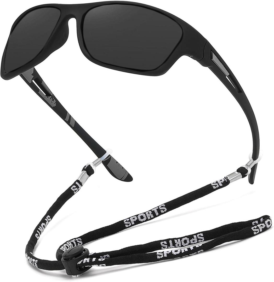 willochra Full lens Polarized Reading Sunglasses for Men Driving Running Sports Reader Square UV Protection Style Unisex (Black)