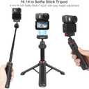PellKing Selfie Stick & Carrying Case 2 in 1 Kit for DJI Osmo Nano, 16.14in Selfie Stick Tripod with Magnetic Quick Release Mount, Portable Hard Case, Vlog & Travel Essential for DJI Osmo Nano