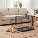 Small Dog Crate 18 Inch Foldable Single Door Dog Cage Pet Kennel | Metal Wire, Secure Lock, Plastic Leak-Proof Pan Tray, Indoor Outdoor Training Pet