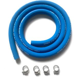 Fuel Line Hose 6AN 3/8" High Pressure Hose 2.8Mpa 400PSI 10mm 5FT for Fuel Systems Engines Tube Hose Blue Multiple Size Options (Attached Hose Clamp)