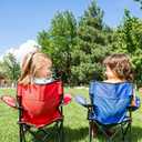Pacific Play Tents Kids Folding Chair, 100 lbs. Weight Capacity - Sapphire Blue, 14" L X 14" W X 23.5" H