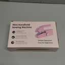 Handheld Sewing Machine for Beginners, Portable Mini Sewing Machine with Two Speed Modes, Easy to Operate and Fast Stitch Suitable for Clothes, Fabrics and Quick Home Repairs (Pink)