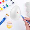 STOBOK 2Pcs 8-Inch Foam Eggs for Crafts White Polystyrene Eggs for DIY Painting School Projects Easter Party Decorations