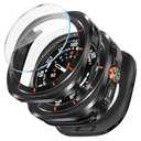 LETOID 3 in 1 Metal Case for Samsung Galaxy Watch Ultra/Ultra 2 Screen Protector 47mm, Stainless Steel Protective Bumper Face, Hard PC Back Cover and 9H Tempered Glass Film for 7 Ultra & 8 Ultra