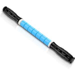 iGreely Premium Muscle Roller The Ultimate Massage Roller Stick 17 Inches Recommended by Physical Therapists Promotes Recovery Fast Relief for Cramps Soreness Tight Muscles Blue