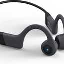 Bone Conduction Headphones - Open-Ear Headphones with MIC, Bluetooth 5.4, 20Hr Playtime, IPX5 Waterproof for Sports Workouts Cycling Running Gym Hiking,Black