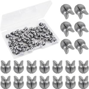 100pcs Split Shot Fishing Weights Removable Round Clip On Fly Fishing Line Sinkers Freshwater Saltwater Split Shot Fishing Sinkers Weights