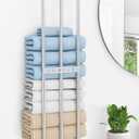 Bathroom Towel Storage Wall, Bethom Towel Rack for Bathroom Wall Mounted, Bath Towel Holder Wall Can Holds Up to 6 Large Rolled Towels, Brushed Nickel