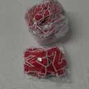 WILLBOND 104 Pieces Iron On Letters Chenille Letter Patches 3.1inches A-Z Alphabet Patches for Clothing Preppy Sew Embroidered Repair Fabric Jacket Jeans Bag(Red with White Edges)