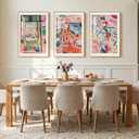 Large Framed Matisse Colorful Canvas Wall Art for Living Room, 3 Piece, 24"W x 36" H x 3Pcs