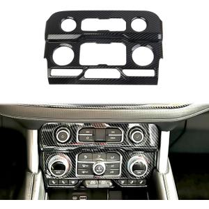 Carbon Fiber Center Console Air Conditioner Panel AC Cover Trim for 2021-2024 Chevy Tahoe Suburban for 2021-2024 GMC Yukon