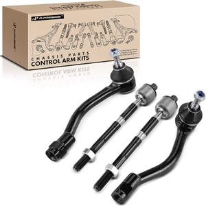 A-Premium Set of 4, Front Inner Outer Tie Rod End Kit, Compatible with Kia Forte 2014-2018, Forte Koup 2014-2017, Forte5 2014-2018