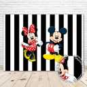 Backdrop Black and White 7x5 Cartoon Baby Shower Background Vinyl Banner for Kids 1st Birthday