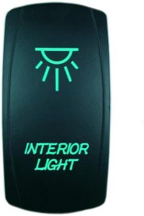 STVMotorsports Laser Green Rocker Switch Interior Lights 20A 12V On/Off LED Light