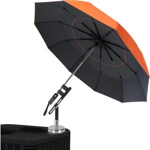 ANGAR HVAC Umbrella with Magnetic Base, Max 750-LB Holding Force, 54" Folding Magnetic Umbrella with Clamp Adjustable, Flame-Resistant & UV-Resistant Heavy Duty for Outdoor Work Activities