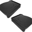 Black Leather Driver & Passenger Side Bottom Replacement Seat Cover Compatible with Dodge Ram 1500 2500 3500 Laramie 2002 2003 2004 2005
