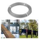 SIDAZON 1/8 inch Wire Cable,100ft Wire Rope Metal Cable with Loop Sleeve and Steel Thimble, 7x7 Marine Stainless Steel Strand Core Perfect for Deck Railing System, Outdoor Hanging kit, Garden Fence