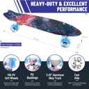 BELEEV 22 inch Skateboards for Kids, Cruiser Skateboard for Beginners Girls Boys Teens Adults, Mini Skateboards Classic Complete Skate Board with Skate T-Tool, Max Load 220 LBS