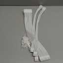 16AWG PSU Cable Extension Kit With Cable Combs,1x24pin ATX/1x8pin(4+4) EPS/2x8pin(6+2) PCIE Extension Cable,Cable Extension PC Sleeved Cables 30cm Length,Power Supply Extension Cable Kit(White)