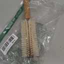 TRENFI Boar Bristle Round Brush with Nylon | Cork Handle, Wood Barrel, Short Dense Rows, Fine Soft Hair, Face-Framing Styling, Separate Dryer, 2.2"L x 2.2"W x 9.4"H