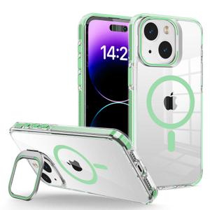 for iPhone 15 Plus Case, [Compatible with MagSafe], Magnetic Kickstand Case for Women Girls, Case for iPhone 15 Plus, 6.7", Green