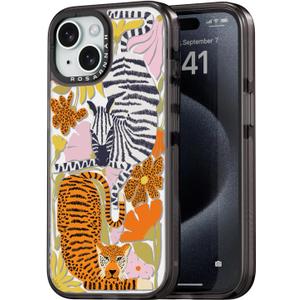 Compatible for iPhone 15 Case Cute Aesthetic - Durable Shockproof 6.6 ft Drop Impact Phone Case Cover with Funny Fashion Africa 6.1" Black