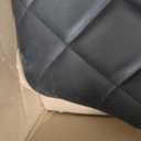 CangLong Swivel Adjustable Counter Height Bar Stool Set - PU Leather Counter Stools with Back, Lift Stools for Kitchen Bar - Black