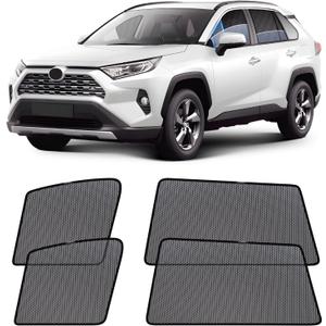 ZATOOTO Car Window Shades for Toyota RAV4 2019-2024, UV & Glare Protection, Bug & Mosquito Barrier, Cools Interior, Easy Install