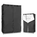 Dalema Wire Rack Covers,Heavy Duty 600D Dustproof Waterproof Storage Rack Covers for Metal Shelves,Storage Shelf Cover with Zipper for Wire Shlef,48''W x 19''D x 72''H,Black