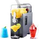 Slushy Machine for Home - 88oz Frozen Drink Maker, 2 In 1 Soft Serve Ice Cream & Slushie Machine with LED Display, No Ice Needed, 6 Preset Programs for Frozen Margaritas, Frappe (Dark Gray)