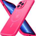 ImpactStrong Magnetic Guard Designed for iPhone 13 Pro Max Case [Camera Protection] [Military Grade Drop Tested] [Compatible with MagSafe] Slim Translucent Matte Phone Case (6.7") - Hot Pink
